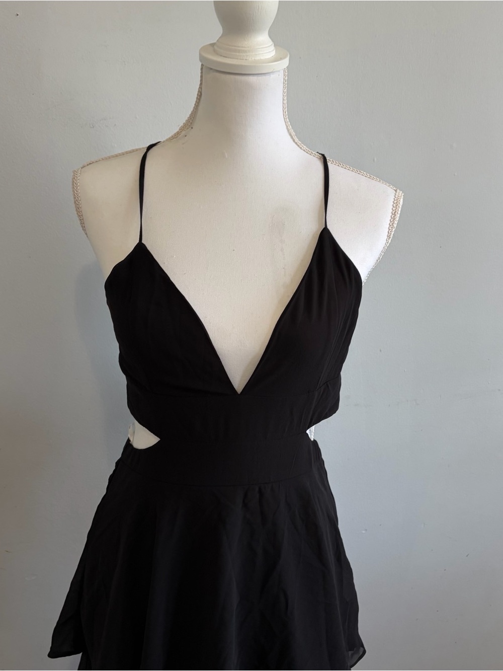 New Lulus Tier and Now Tie-Back Tiered Maxi Dress Womens M Dance Formal Wedding - Picture 2 of 8